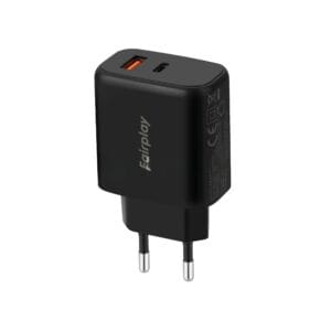 FAIRPLAY Chargeur 45W (USB-A + USB-C) (Noir)