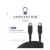 3 Ft USB Type C To USB Type C Cable (AmpSentrix) (Infinity) (Black)