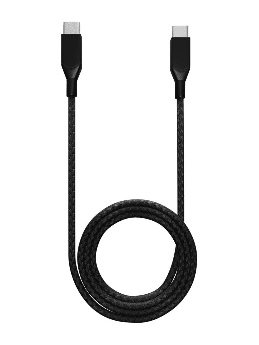 3 Ft USB Type C To USB Type C Cable (AmpSentrix) (Infinity) (Black)