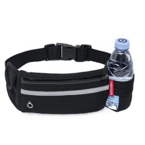 Pochette de course pour la salle de sport, imperméable, slim, pour téléphone et écouteurs, fitness - Noir